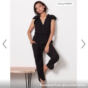 Evereve Sierra Jumpsuit Black Sz L